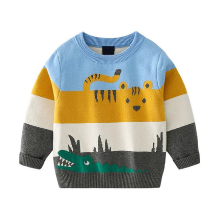 Sweater Baby Boy Panda Bear Dinosaur Sweater Top - Sweater - jumping meters - Mad Fly Essentials