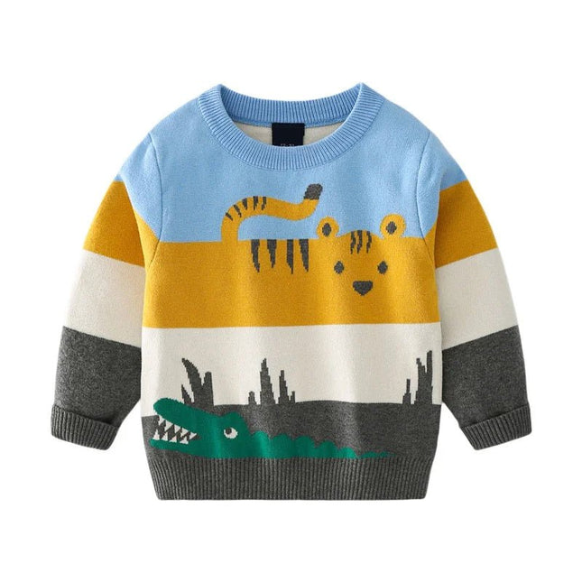 Sweater Baby Boy Panda Bear Dinosaur Sweater Top - Sweater - jumping meters - Mad Fly Essentials