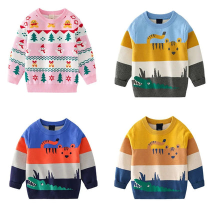 Sweater Baby Boy Panda Bear Dinosaur Sweater Top - Sweater - jumping meters - Mad Fly Essentials
