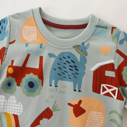 Sweater Baby Girl 2-8T Farmhouse Animals 3D Outerwear - Sweater - AOSTA BETTY - Mad Fly Essentials