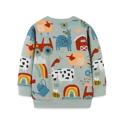 Sweater Baby Girl 2-8T Farmhouse Animals 3D Outerwear - Sweater - AOSTA BETTY - Mad Fly Essentials