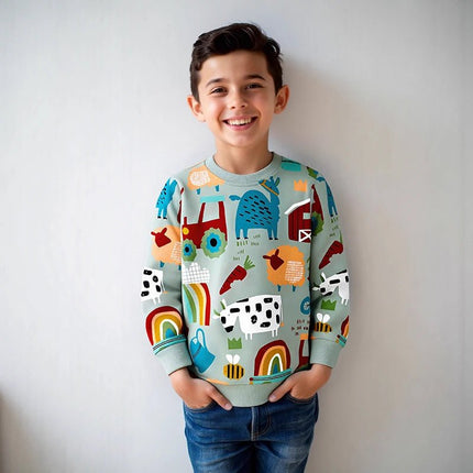 Sweater Baby Girl 2-8T Farmhouse Animals 3D Outerwear - Sweater - AOSTA BETTY - Mad Fly Essentials