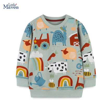 Sweater Baby Girl 2-8T Farmhouse Animals 3D Outerwear - Sweater - AOSTA BETTY - Mad Fly Essentials