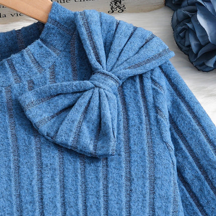 Sweater Dress Girl Blue Knitted Butterfly 8 - 12 Age Baby Girl Dress - Sweater Dress - RONE LOVE - Mad Fly Essentials