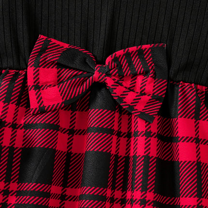 Sweater Dress Girl Fashion O Neck Plaid Skirt - Sweater Dress - MVUPP - Mad Fly Essentials