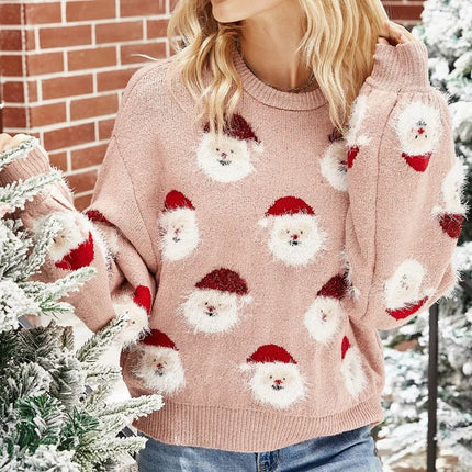 Sweater Women Knitted Christmas Santa Sweater Tops - Sweater - GPBD - Mad Fly Essentials