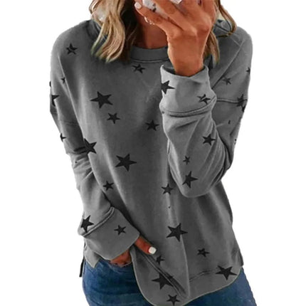 Sweater Women Striped Star Open Zip Outerwear - Sweater - kalenmos - Mad Fly Essentials