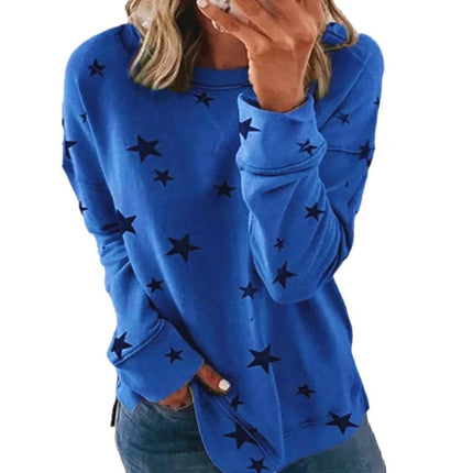Sweater Women Striped Star Open Zip Outerwear - Sweater - kalenmos - Mad Fly Essentials