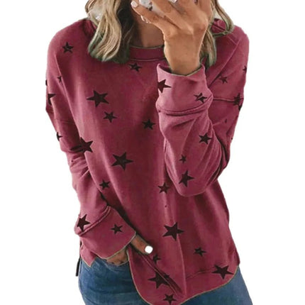 Sweater Women Striped Star Open Zip Outerwear - Sweater - kalenmos - Mad Fly Essentials