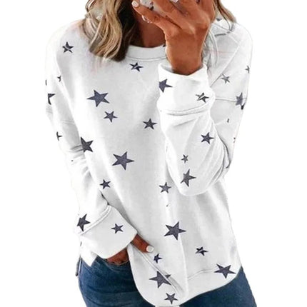 Sweater Women Striped Star Open Zip Outerwear - Sweater - kalenmos - Mad Fly Essentials