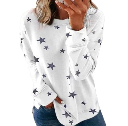 Sweater Women Striped Star Open Zip Outerwear - Sweater - kalenmos - Mad Fly Essentials