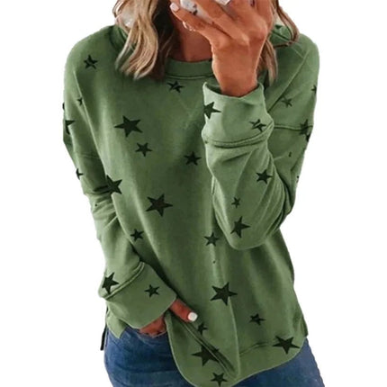 Sweater Women Striped Star Open Zip Outerwear - Sweater - kalenmos - Mad Fly Essentials