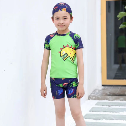Swimwear Set Boy Dinosaur Fashion 3pcs Swimwear - Swimwear Set - KLEINE KINDER - Mad Fly Essentials