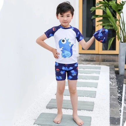Swimwear Set Boy Dinosaur Fashion 3pcs Swimwear - Swimwear Set - KLEINE KINDER - Mad Fly Essentials
