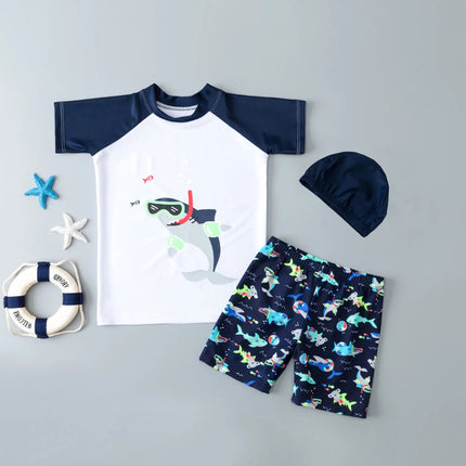 Swimwear Set Boy Dinosaur Fashion 3pcs Swimwear - Swimwear Set - KLEINE KINDER - Mad Fly Essentials