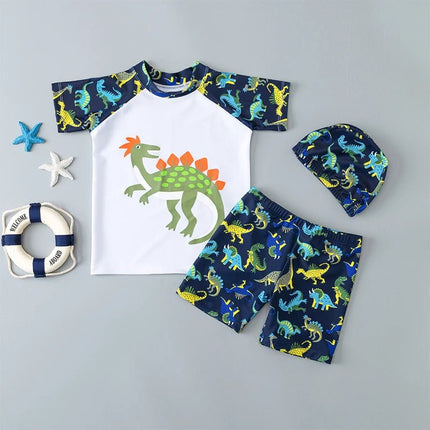 Swimwear Set Boy Dinosaur Fashion 3pcs Swimwear - Swimwear Set - KLEINE KINDER - Mad Fly Essentials