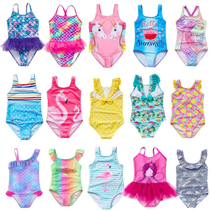 Swimwear Set Girl 3 - 10Y Mermaid Flamingo Unicorn Swimwear - Swimwear Set - Tregen - Mad Fly Essentials