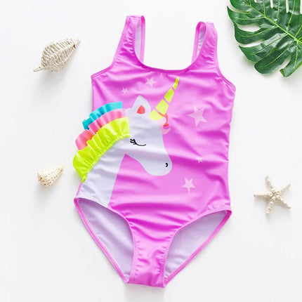 Swimwear Set Girl 3 - 10Y Mermaid Flamingo Unicorn Swimwear - Swimwear Set - Tregen - Mad Fly Essentials