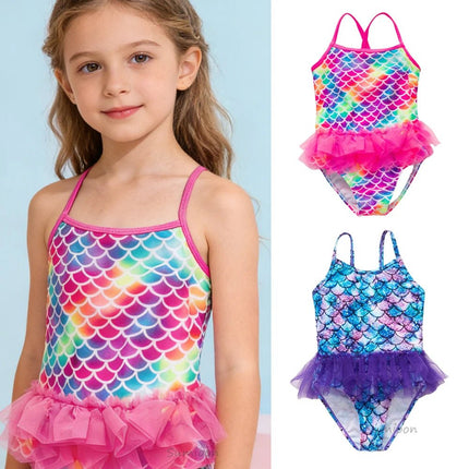 Swimwear Set Girl 3 - 10Y Mermaid Flamingo Unicorn Swimwear - Swimwear Set - Tregen - Mad Fly Essentials