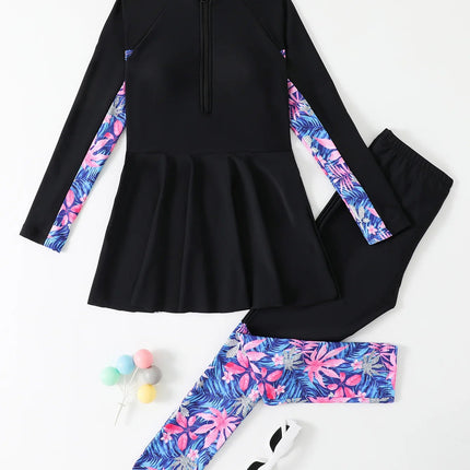 Swimwear Set Girl Long Sleeve 2pc Kids Swimsuit - Swimwear Set - ASHEYWR - Mad Fly Essentials