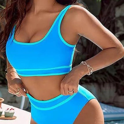 Swimwear Set Women Solid Blue Fitness Swimwear - Swimwear Set - Askate - Mad Fly Essentials