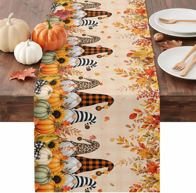 Table Runner Home Sweet Home Gnome Table Decor - Table Runner - Design Shop - Mad Fly Essentials