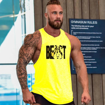 Tank Top Men Beast Activewear Bodybuilding Top - Tank Top - Fitness Essentials - Mad Fly Essentials