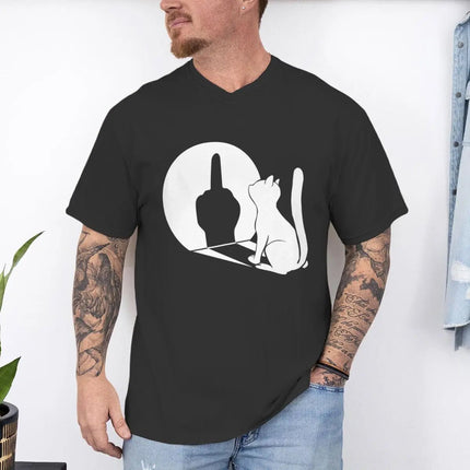 Tank Top Men Summer Glow Middle Finger Cat Shirts - Tank Top - Vikineey - Mad Fly Essentials