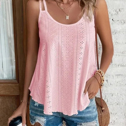Tank Top Women Leisure Boho Hollow Out Pullover - Tank Top - Vana Javeasen - Mad Fly Essentials