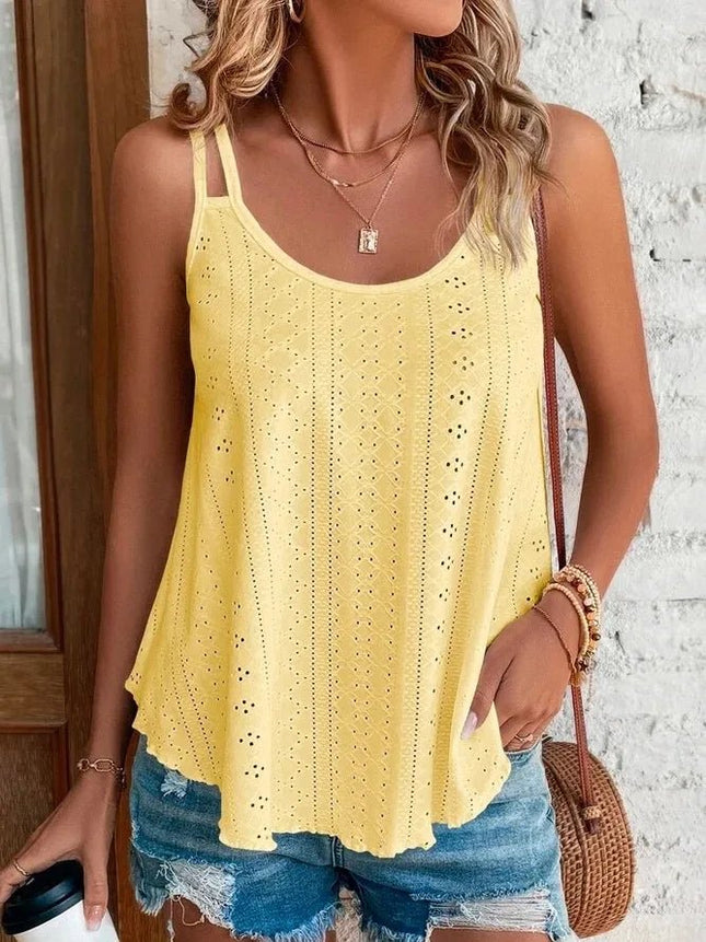 Tank Top Women Leisure Boho Hollow Out Pullover - Tank Top - Vana Javeasen - Mad Fly Essentials