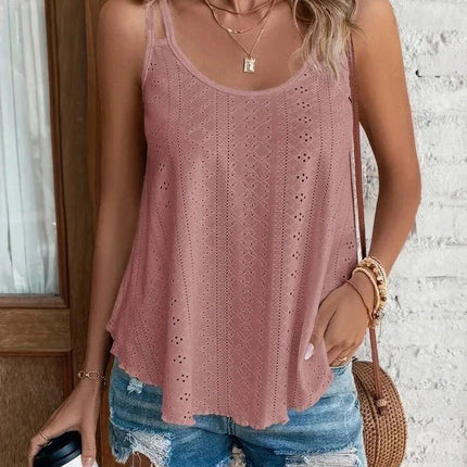 Tank Top Women Leisure Boho Hollow Out Pullover - Tank Top - Vana Javeasen - Mad Fly Essentials