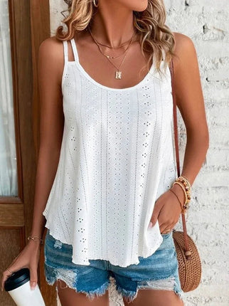 Tank Top Women Leisure Boho Hollow Out Pullover - Tank Top - Vana Javeasen - Mad Fly Essentials