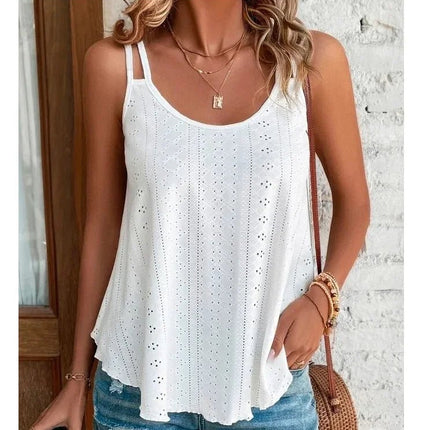 Tank Top Women Leisure Boho Hollow Out Pullover - Tank Top - Vana Javeasen - Mad Fly Essentials