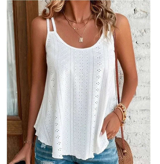 Tank Top Women Leisure Boho Hollow Out Pullover - Tank Top - Vana Javeasen - Mad Fly Essentials