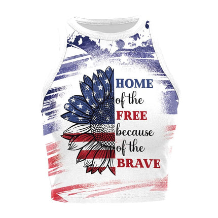 Tank Top Women USA Flag Striped Summer Top - Tank Top - Myth - box - Mad Fly Essentials
