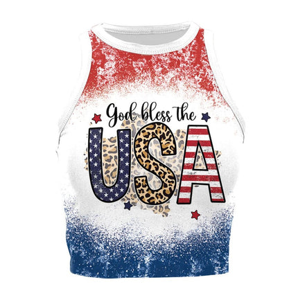 Tank Top Women USA Flag Striped Summer Top - Tank Top - Myth - box - Mad Fly Essentials