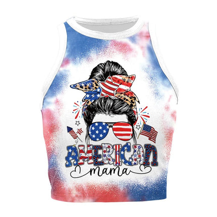 Tank Top Women USA Flag Striped Summer Top - Tank Top - Myth - box - Mad Fly Essentials