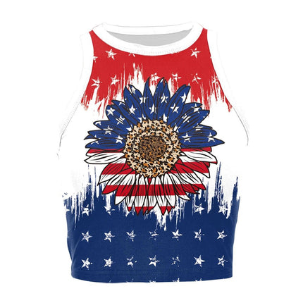 Tank Top Women USA Flag Striped Summer Top - Tank Top - Myth - box - Mad Fly Essentials