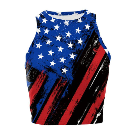 Tank Top Women USA Flag Striped Summer Top - Tank Top - Myth - box - Mad Fly Essentials