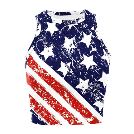 Tank Top Women USA Flag Striped Summer Top - Tank Top - Myth - box - Mad Fly Essentials