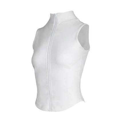 Tank Top Women Zipper Sleeveless Yoga Fitness Tops - Tank Top - HBJD - Mad Fly Essentials