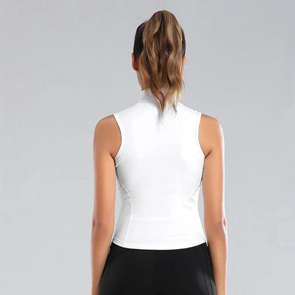 Tank Top Women Zipper Sleeveless Yoga Fitness Tops - Tank Top - HBJD - Mad Fly Essentials