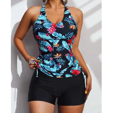 Tankini Set Women Swimwear Tropical Tankini - Tankini Set - Sophie - Mad Fly Essentials