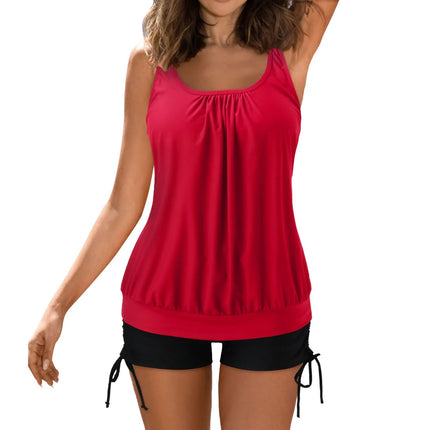 Tankini Set Women Tank Top Black Boyshorts 2pc Tankini - Tankini Set - Beach Fellow - Mad Fly Essentials