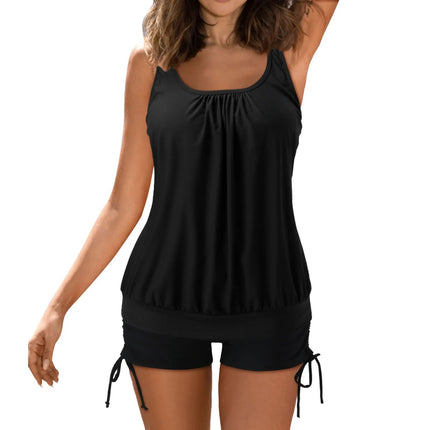 Tankini Set Women Tank Top Black Boyshorts 2pc Tankini - Tankini Set - Beach Fellow - Mad Fly Essentials