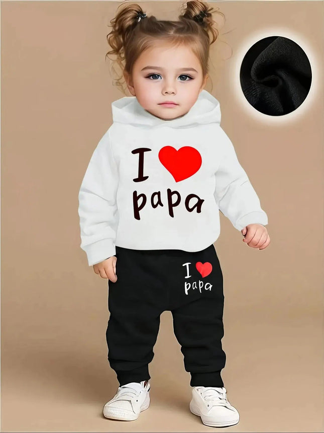 Tracksuit Baby Girl 2pc Winter Love Hoodie Tracksuit Set - Tracksuit - PatPat - Mad Fly Essentials