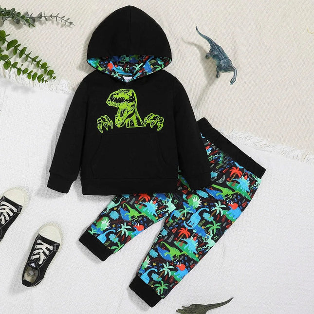 Tracksuit Boys Autumn Animal Casual Hooded Tracksuit Set - Tracksuit - Top and top - Mad Fly Essentials