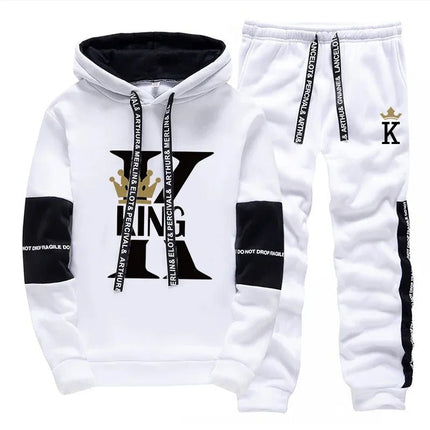 Tracksuit Matching Couple Wear King Queen Hoodies Pants Set - Tracksuit - CUHAKCI - Mad Fly Essentials