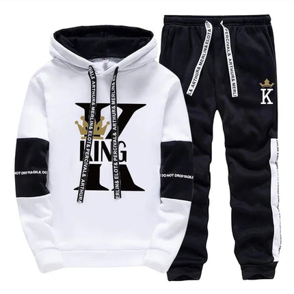 Tracksuit Matching Couple Wear King Queen Hoodies Pants Set - Tracksuit - CUHAKCI - Mad Fly Essentials