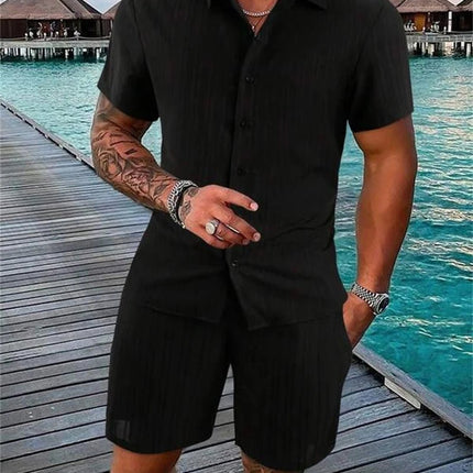 Tracksuit Men Solid Color Short Fitness Set Tracksuit Set - Tracksuit - TFanJump - Mad Fly Essentials